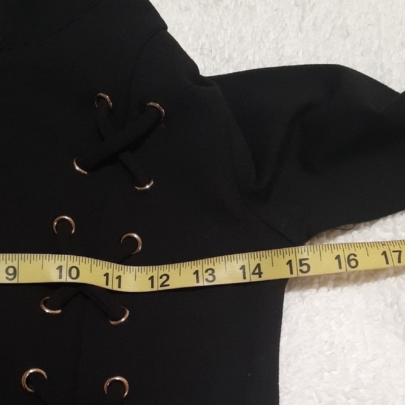 Active USA Black Dress with Lace-Up and Zip Front - Picture 6 of 7